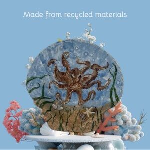 Handmade Coastal Octopus Hand Painted On A Real Scallop Shell